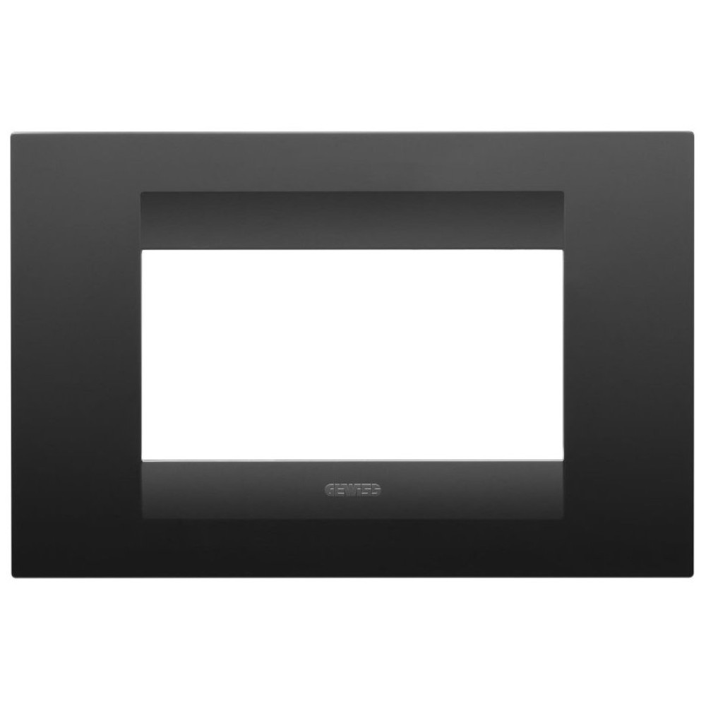 Rama ornament 4 module Gewiss Chorus Geo GW16404VN, negru satinat