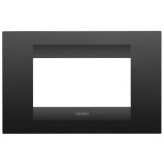 Rama ornament 4 module Gewiss Chorus Geo GW16404VN, negru satinat