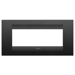 Rama ornament 6 module Gewiss Chorus Geo GW16406VN, negru satinat