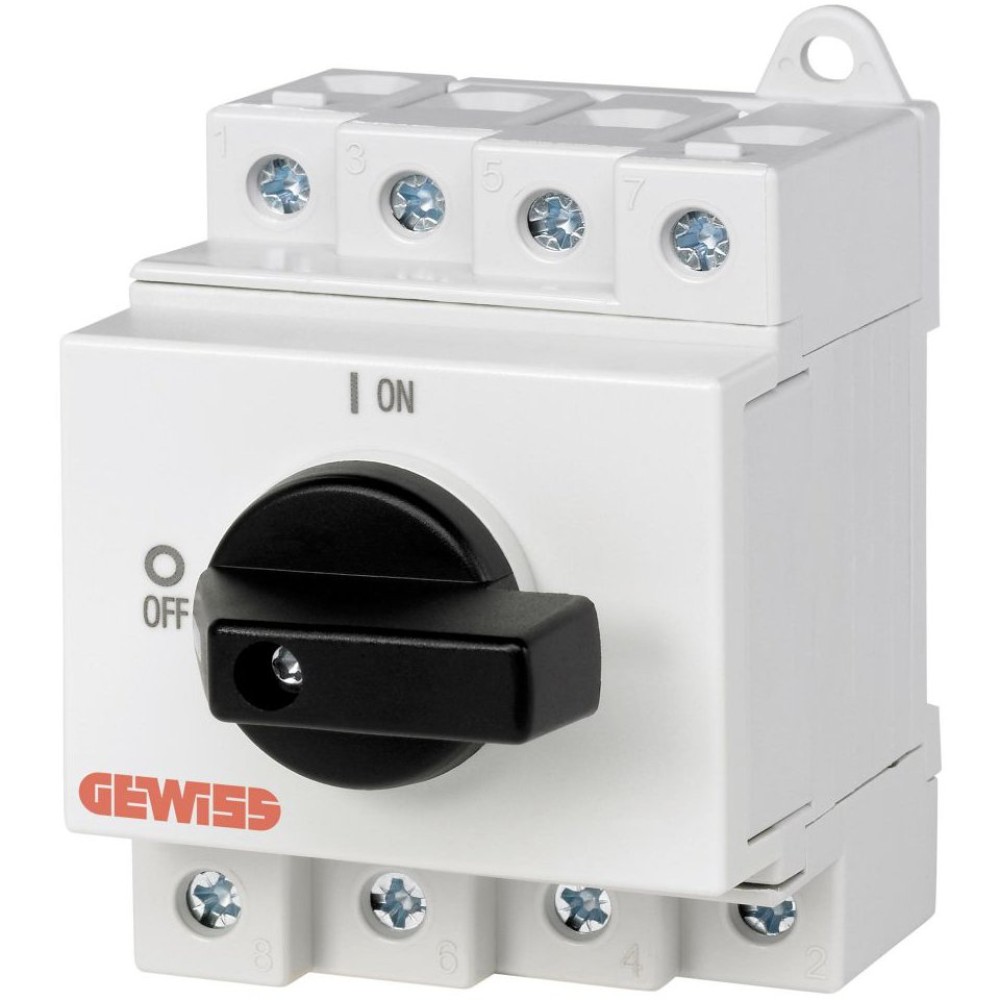 Separator rotativ pentru sistemele fotovoltaice 4P 32A 1000V DC Gewiss GW96187