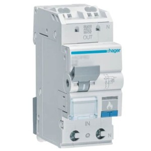 Dispozitiv de detectare a defectelor de arc electric AFDD, 1P+N, 16A, curba C, tip A, 6kA, Hager ARC966D