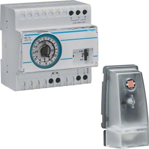Intrerupator crepuscular cu programator zilnic analog Hager EE110