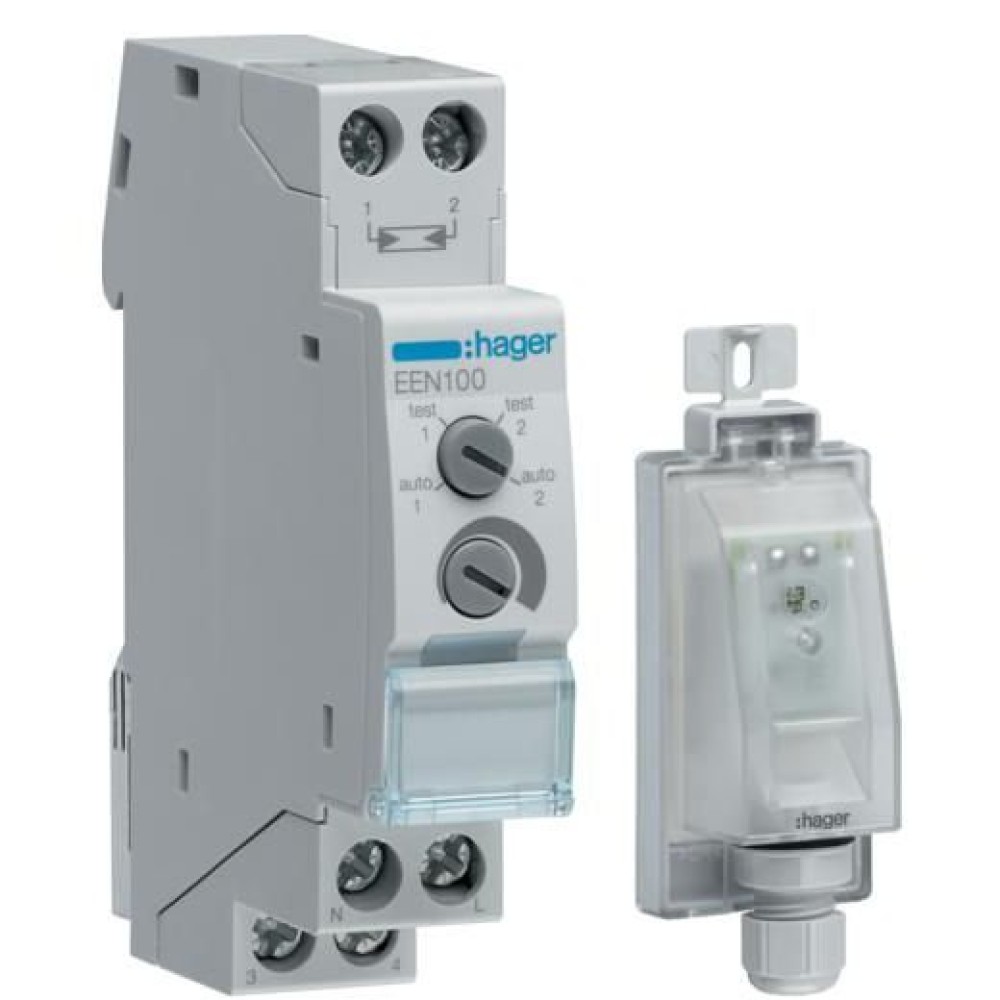 Intrerupator Crepuscular 1M 230V, 16A AC1,celula montaj aparent Hager EEN100