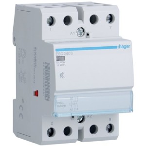 Contactor silentios, 40A, 2ND, bobina 230V Hager ESC240S