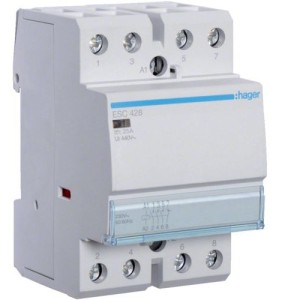 Contactor 25A, 3ND+1NI, 230V Hager ESC428