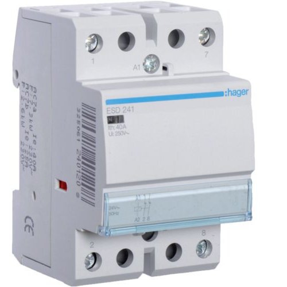  Contactor 40A, 2NI, 24V Hager ESD241