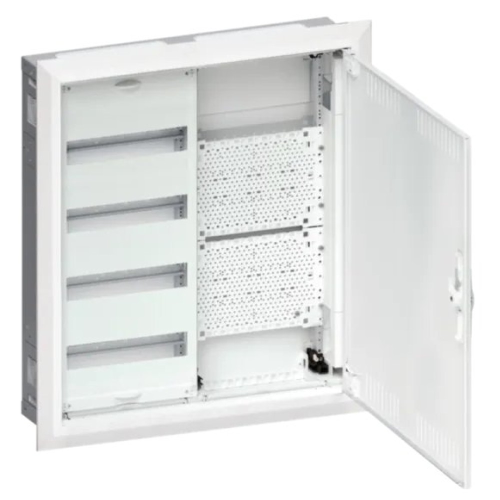 Tablou electric metalic, 48 module (4X12), incastrat IP31 cu sectie multimedia Hager Univers FWU42K1