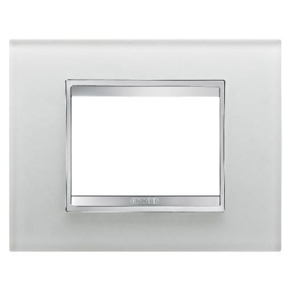 Rama decorativa Gewiss Chorus Lux 3 module Gri Sticla GW16203CG