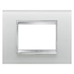 Rama decorativa Gewiss Chorus Lux 3 module Gri Sticla GW16203CG