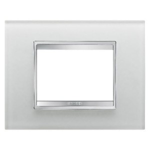 Rama decorativa Gewiss Chorus Lux 3 module Gri Sticla GW16203CG