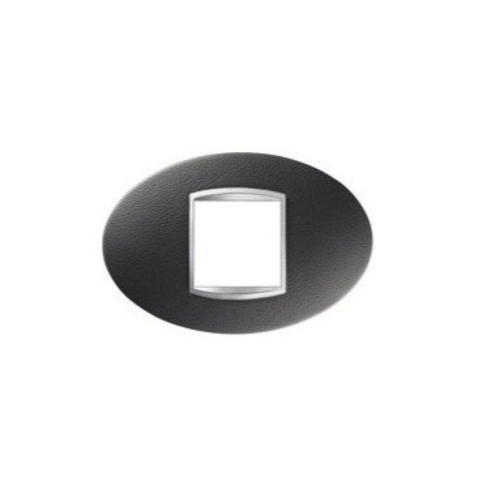 Ramă decorativă din piele neagră Gewiss Chorus 2M GW16302PN