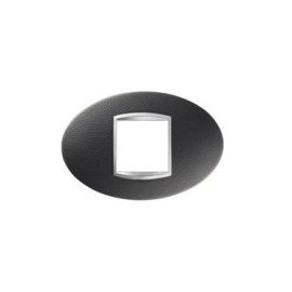 Ramă decorativă din piele neagră Gewiss Chorus 2M GW16302PN