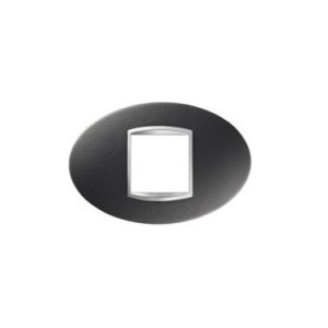 Ramă decorativă din piele neagră Gewiss Chorus 2M GW16302PN