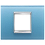 Rama ornament din sticla 2 module Gewiss Chorus Lux GW16202CA, aquamarine