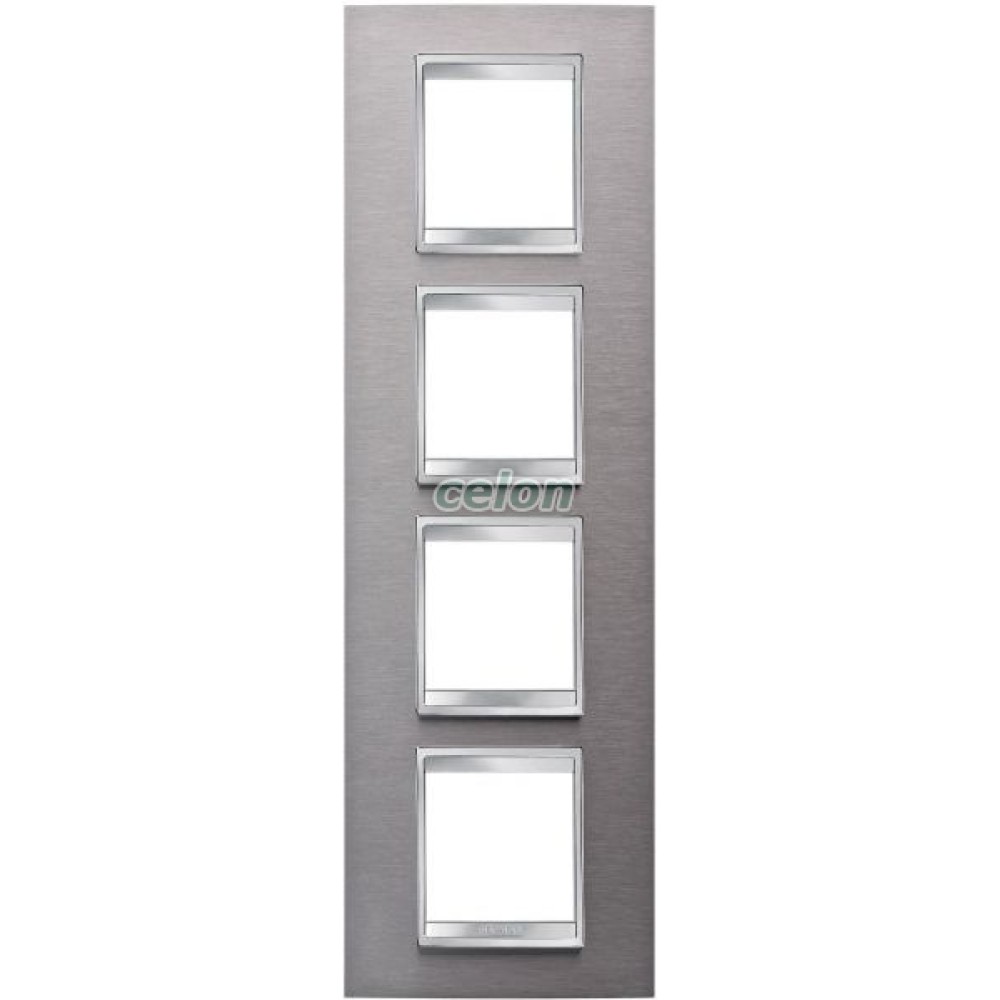 Rama Lux Int. V .Metal Otelinox 2+2+2+2M GW16229MI - Gewiss