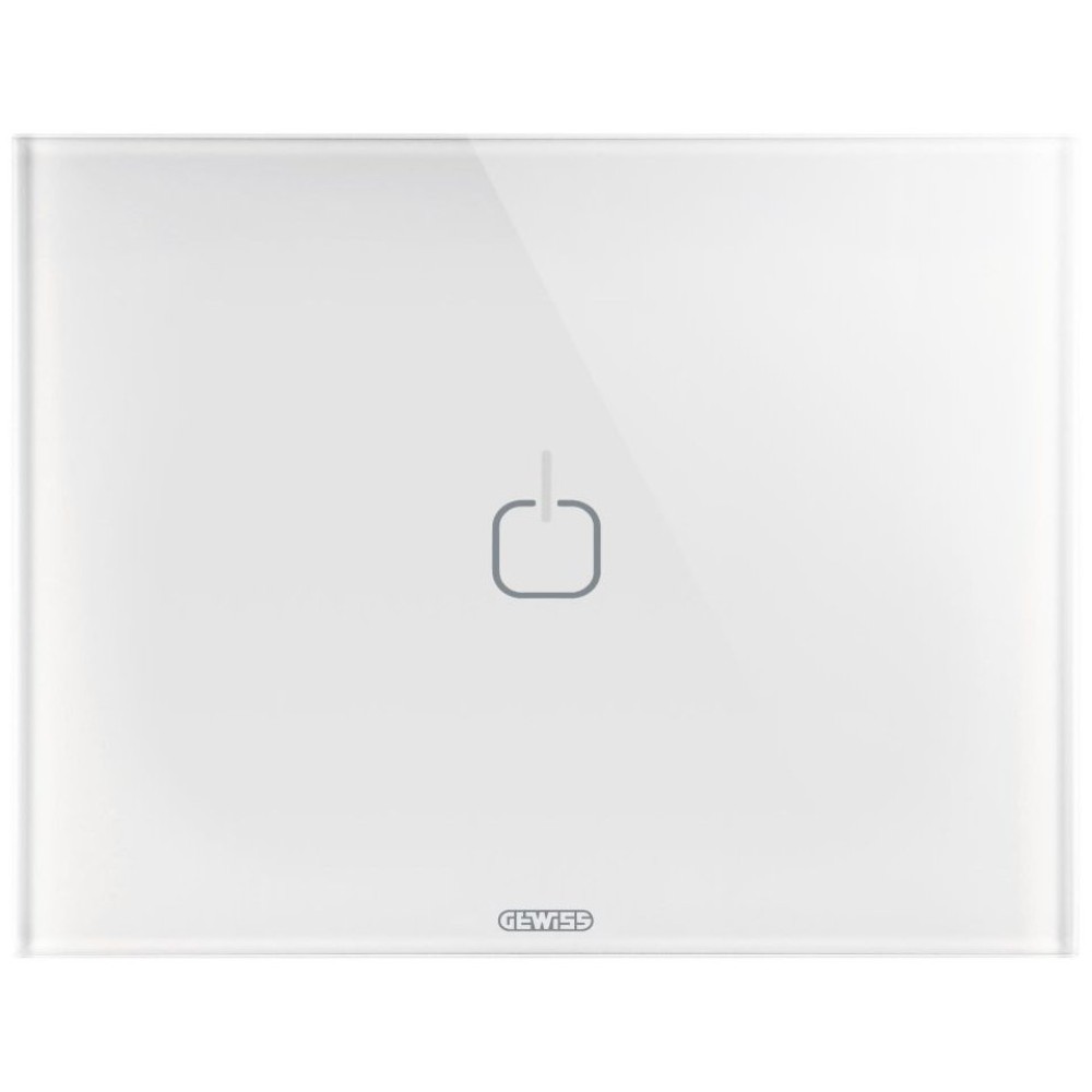Rama ornament 3 module 1 simbol Gewiss Chorus Ice Touch GW16951CB, alb