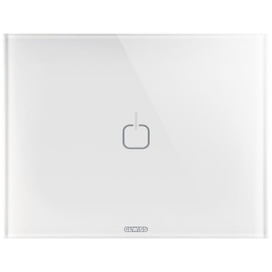 Rama ornament 3 module 1 simbol Gewiss Chorus Ice Touch GW16951CB, alb