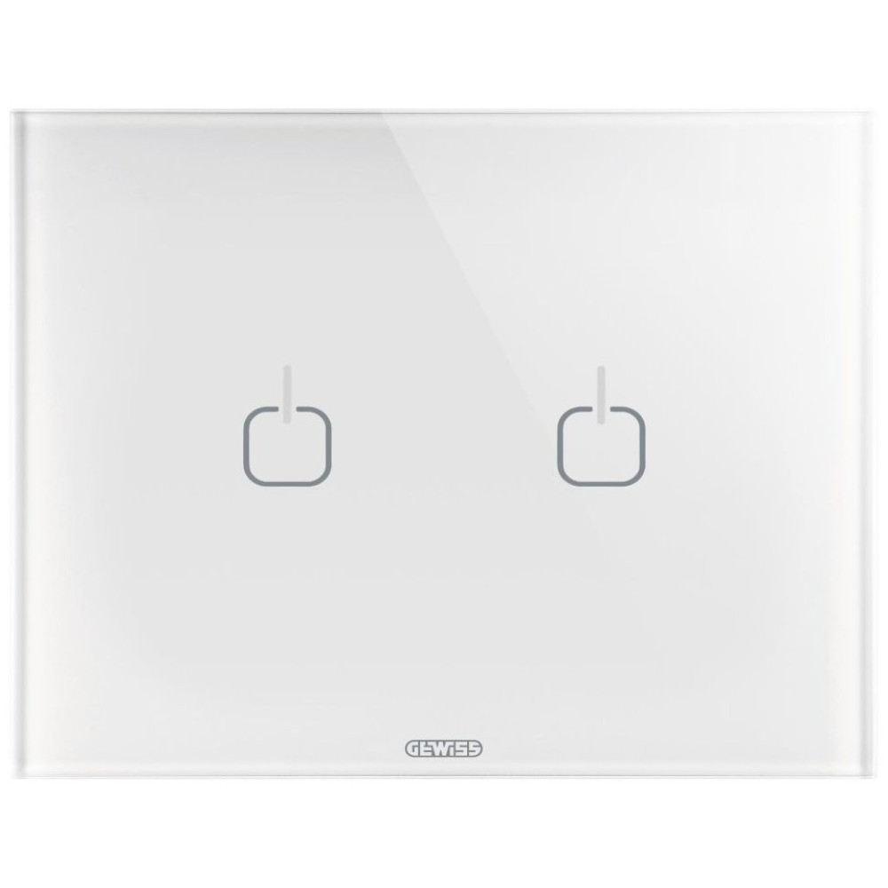 Rama ornament 3 module 2 simboluri Gewiss Chorus Ice Touch GW16952CB, alb