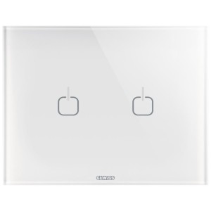 Rama ornament 3 module 2 simboluri Gewiss Chorus Ice Touch GW16952CB, alb
