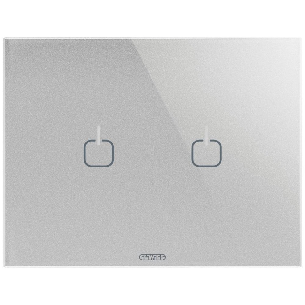 Rama ornament 3 module 2 simboluri Gewiss Chorus Ice Touch GW16952CT, titan