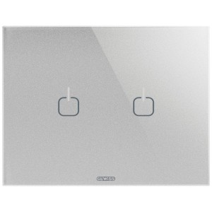 Rama ornament 3 module 2 simboluri Gewiss Chorus Ice Touch GW16952CT, titan
