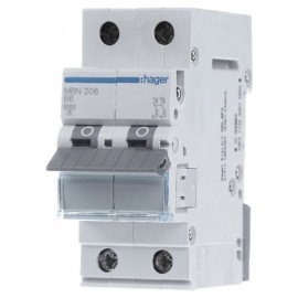  Siguranta automata 2P, 6A, 6kA, B, Hager MBN206