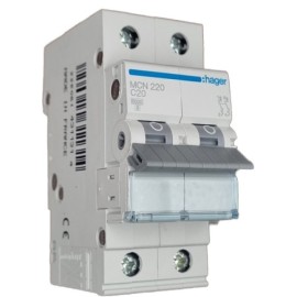  Siguranta automata 2P, 20A, 6kA, curba C Hager MC..