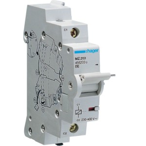 Bobina declansare 230-415V ca 110-130V cc Hager MZ203