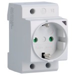 Priza Schuko cu Led, 16A montaj sina DIN, 2.5M Hager SN116