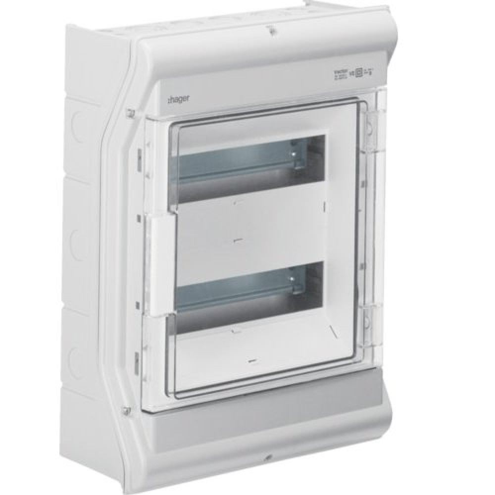  Tablou Vector 24M IP54/65 aparent, protectie UV Hager VE212PN