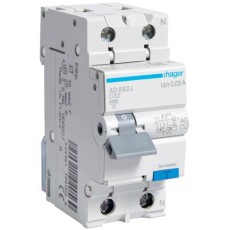 Siguranta automata diferențiala P+N 40A/300mA, Curba C, 6kA, tip A Hager - AF990J