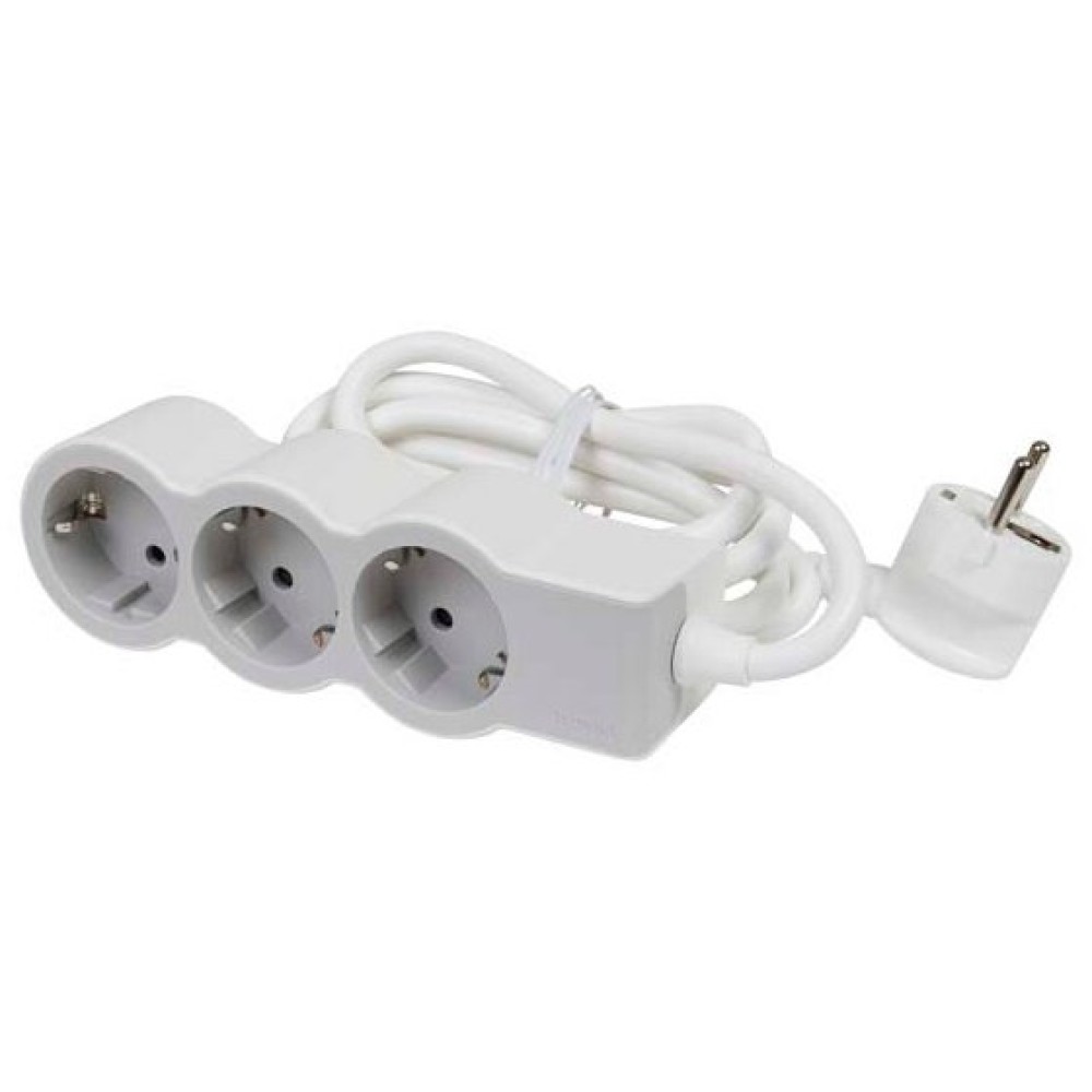 Prelungitor 3 prize, 3m cu CP, alb-gri deschis Legrand 694559