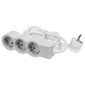 Prelungitor 3 prize, 3m cu CP, alb-gri deschis Legrand 694559