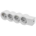  Prelungitor fara fir 4 prize 3680 W, contact de protectie, protectie copii, alb + gri Legrand 694575