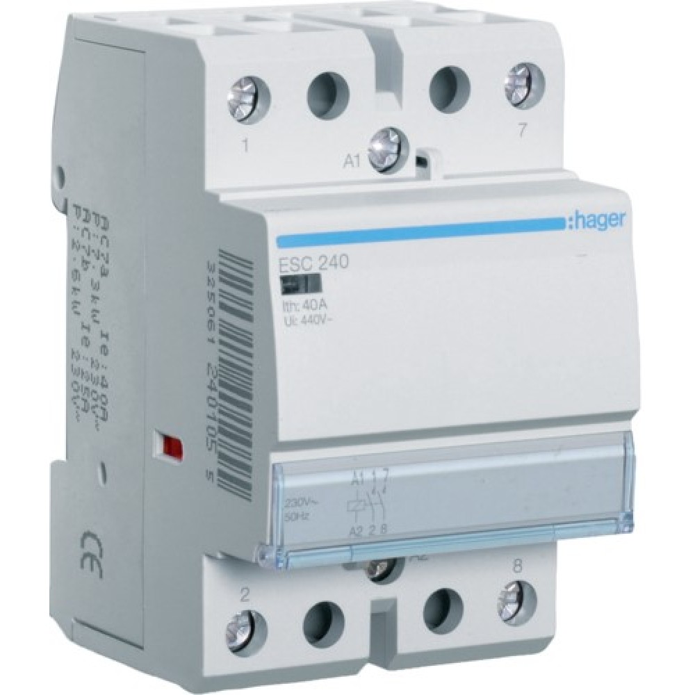 Contactor, 40A, 2ND, 230V Hager - ESC240