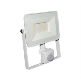 Proiector cu LED si senzor de miscare alb 20W 4000k