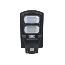 Lampa solara LED pentru iluminat stradal 984 lm 100W 6400K IP65 cu telecomanda si senzor miscare