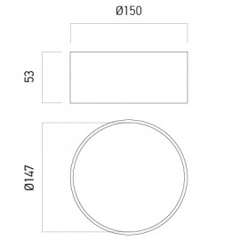 Plafoniera LED Alb Neutru RX03NW SGD