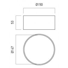 Plafoniera LED Alb Cald RX03WW MWH