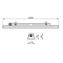 Corp de iluminat industrial LED SMART 3e 800MM 4000 K IP66/IP69 52W GEWISS