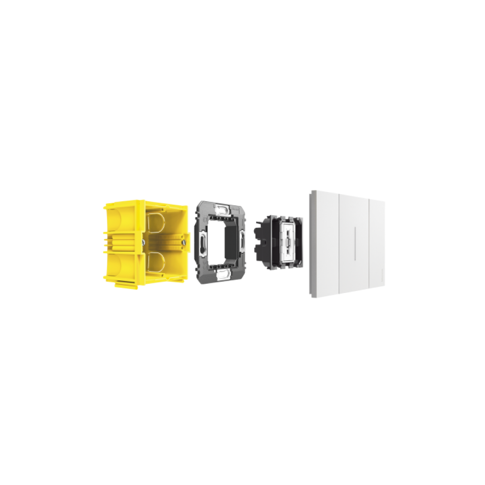 TASTA / CAPAC INTRERUPATOR BTICINO LIVING NOW ALB 2M KW01M2