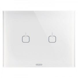 Rama Ice Touch Gewiss Chorus GW16952CB, 3 module, 2 simboluri, alba