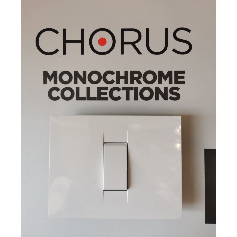 Rama Gewiss Chorus GEO GW16401TB, 1 Modul, Alba, Pentru Priza / Intrerupator