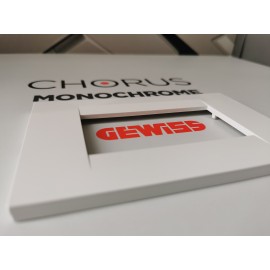 Rama Gewiss Chorus GEO GW16404TB, 4 module, alba, pentru priza / intrerupator