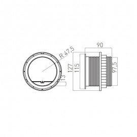 Priza incastrabila in mobilier 2XUSB 5V 2A, 1XSCHUCKO, aluminiu, GTV AE-BPW1S2UCH-80