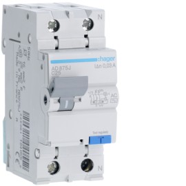 Siguranta Diferentiala 1P+N 25A 30MA HAGER AD875J