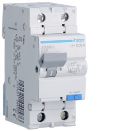 Siguranta Diferentiala 1P+N 40A 30MA HAGER AD890J