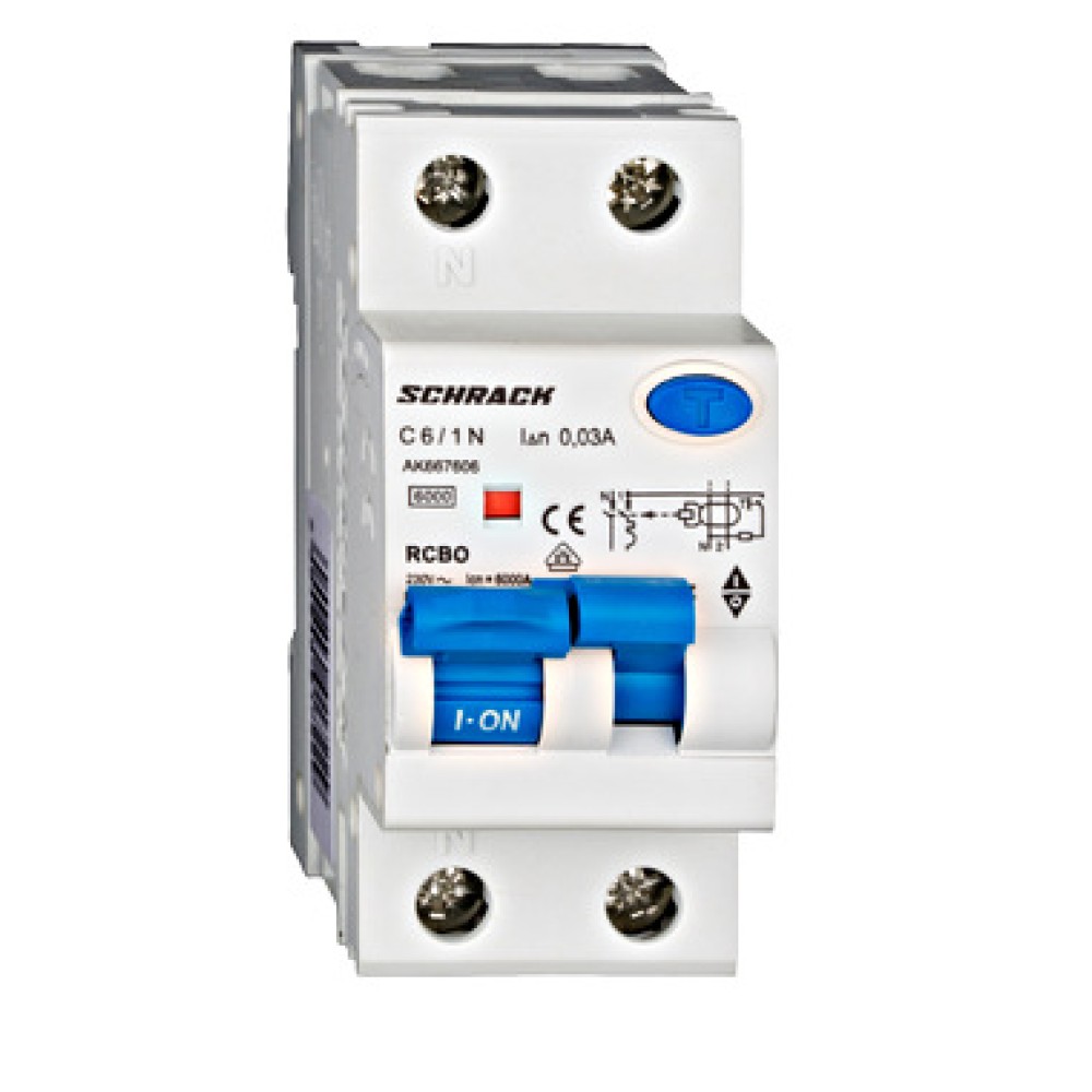 Siguranta automata+dif. 1P+N, AMPARO 6kA, C 6A, 30mA, tip A  AK667606--