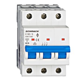 Siguranta automata modulara, (MCB) AMPARO 6kA, C 50A, 3-poli  AM617350--