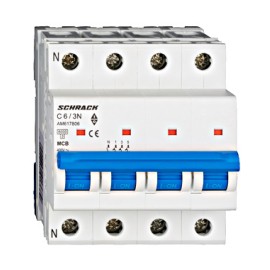 Siguranta automata modulara, (MCB) AMPARO 6kA, C 6A, 3P+N  AM617806--